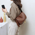 Bag for - Elegant Shoulder Bag with Gold Accent and Plenty of Storage-Calm Wears-Beige-Calm Wears