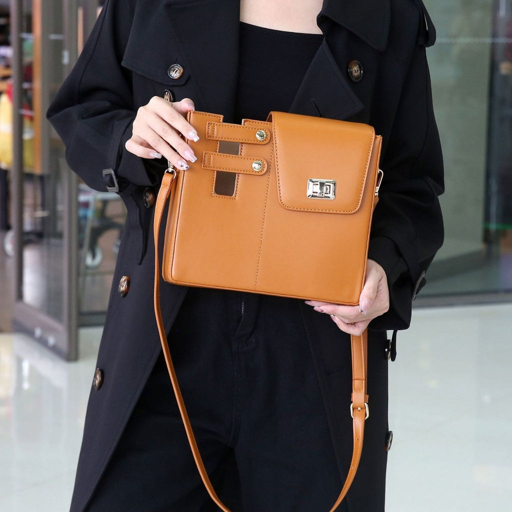 Vegan Leather Shoulder Bag-getme20260422-Calm Wears-Black-Calm Wears