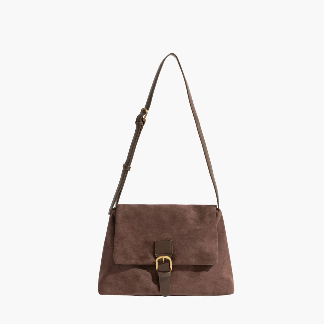 Suede shoulder bag for women - Stylish and luxurious handbag