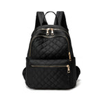 Quilted Zippered Backpack