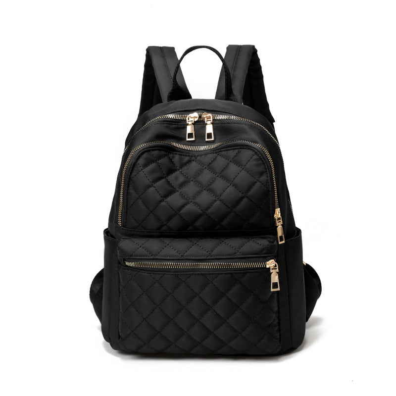 Quilted Zippered Backpack