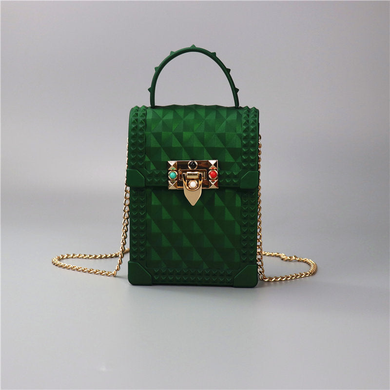 Women's mini backpack in urban style with elegant chain strap-https://detail.1688.com/offer/616415677346.html-Calm Wears-Green-nothing-Calm Wears
