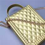 Women's mini backpack in urban style with elegant chain strap