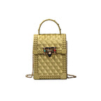 Women's mini backpack in urban style with elegant chain strap