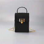 Women's mini backpack in urban style with elegant chain strap
