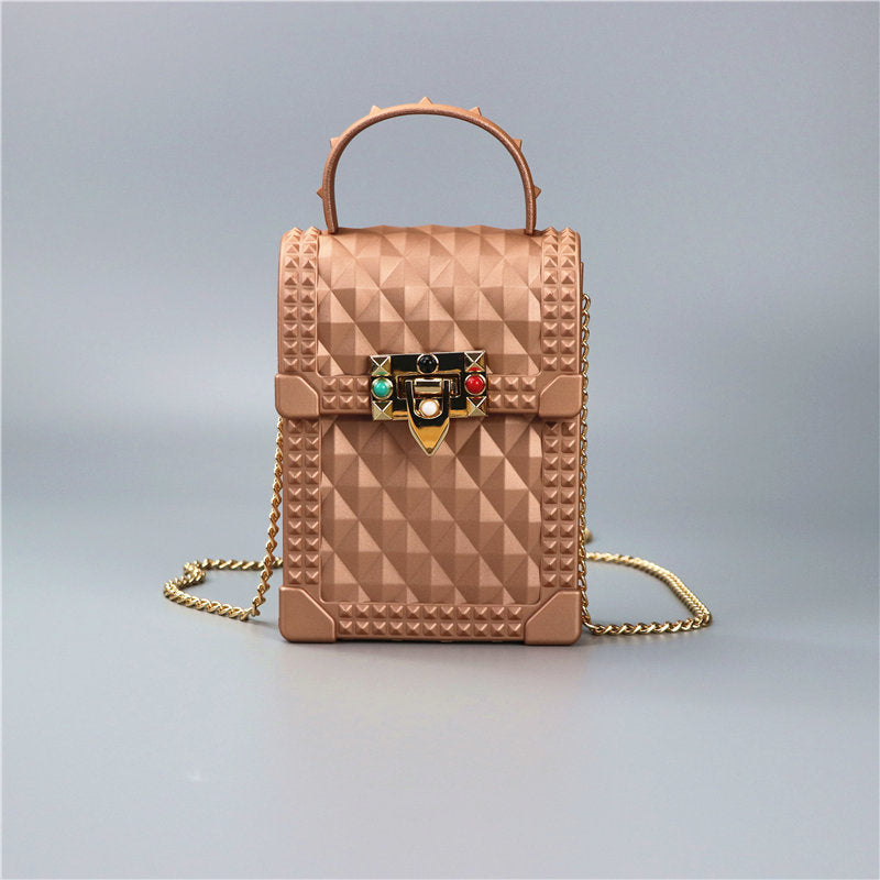 Women's mini backpack in urban style with elegant chain strap-https://detail.1688.com/offer/616415677346.html-Calm Wears-Rose gold-nothing-Calm Wears