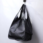 Oversized Leather Shoulder Bag for Women