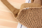 Shoulder bag made of braided straw