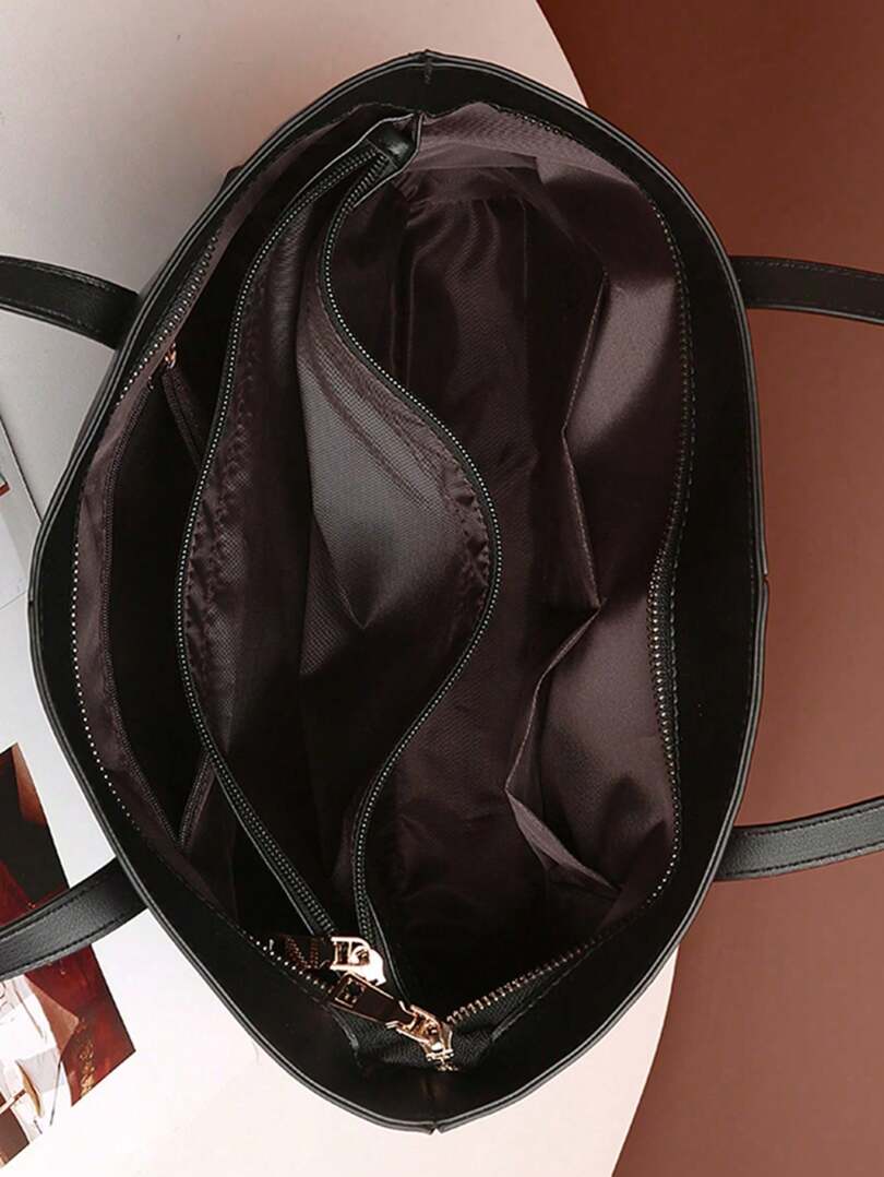 Large Leather Tote Bag, Women's Work Bag with Zipper-mayfair ellis20260422-Calm Wears-Rot-Calm Wears