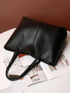Large Leather Tote Bag, Women's Work Bag with Zipper-mayfair ellis20260422-Calm Wears-Rot-Calm Wears