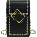 Women's fashionable mobile phone bag with elegant chain strap