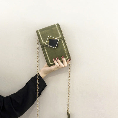 Women's fashionable mobile phone bag with elegant chain strap