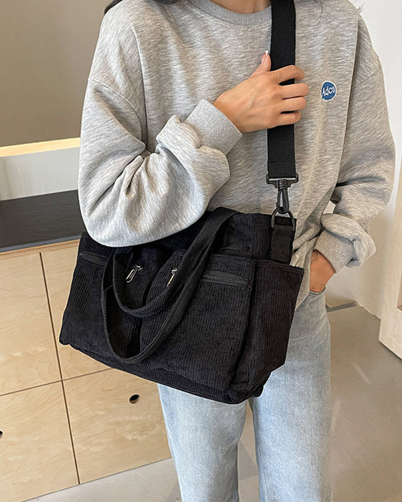Solid color shopping bag made of railroad fleece
