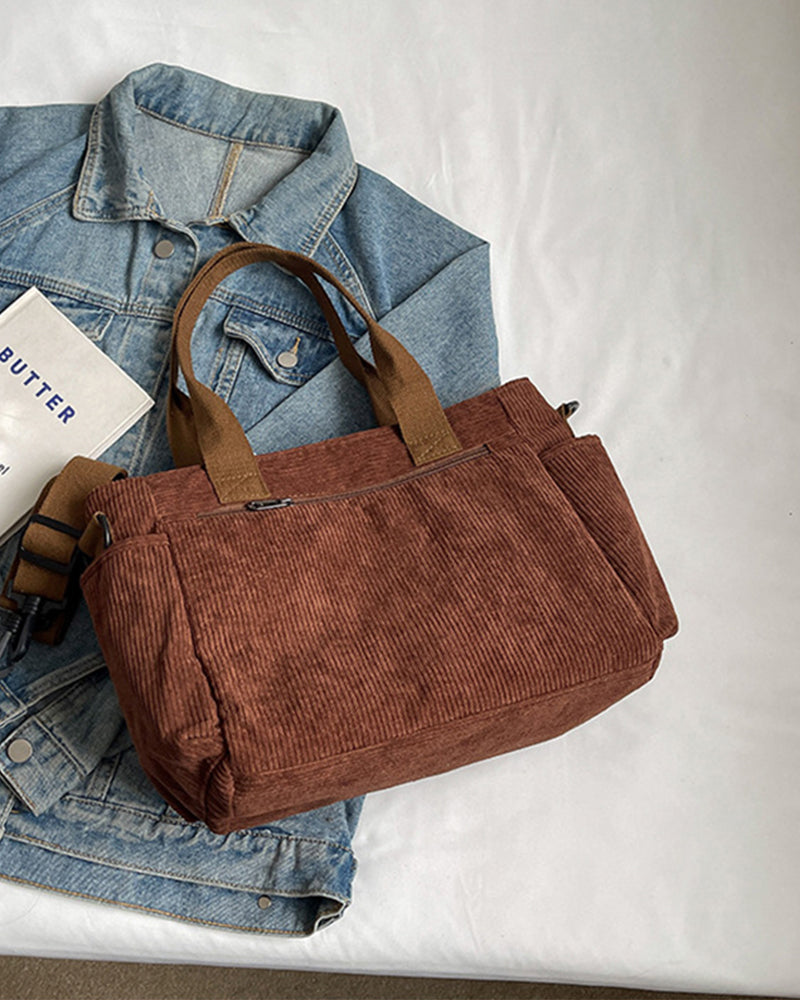 Solid color shopping bag made of railroad fleece