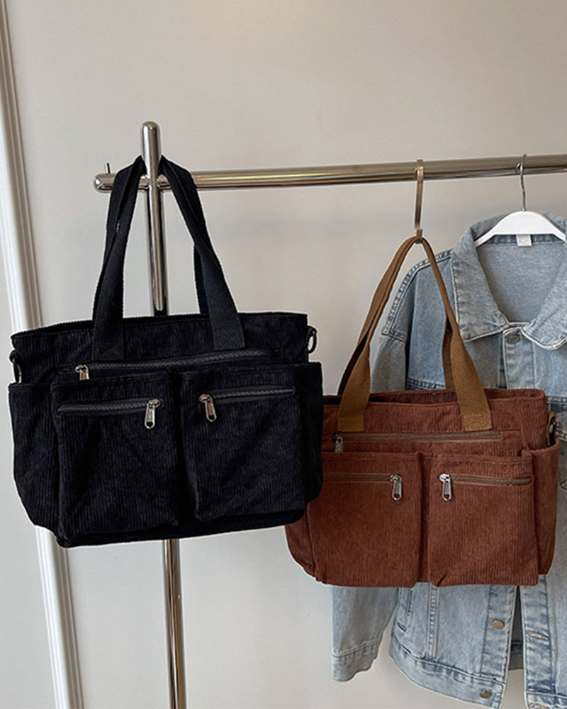 Solid color shopping bag made of railroad fleece