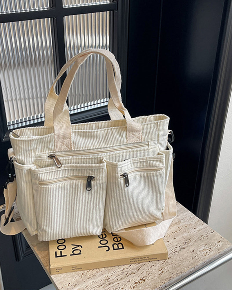 Solid color shopping bag made of railroad fleece