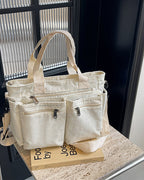 Solid color shopping bag made of railroad fleece