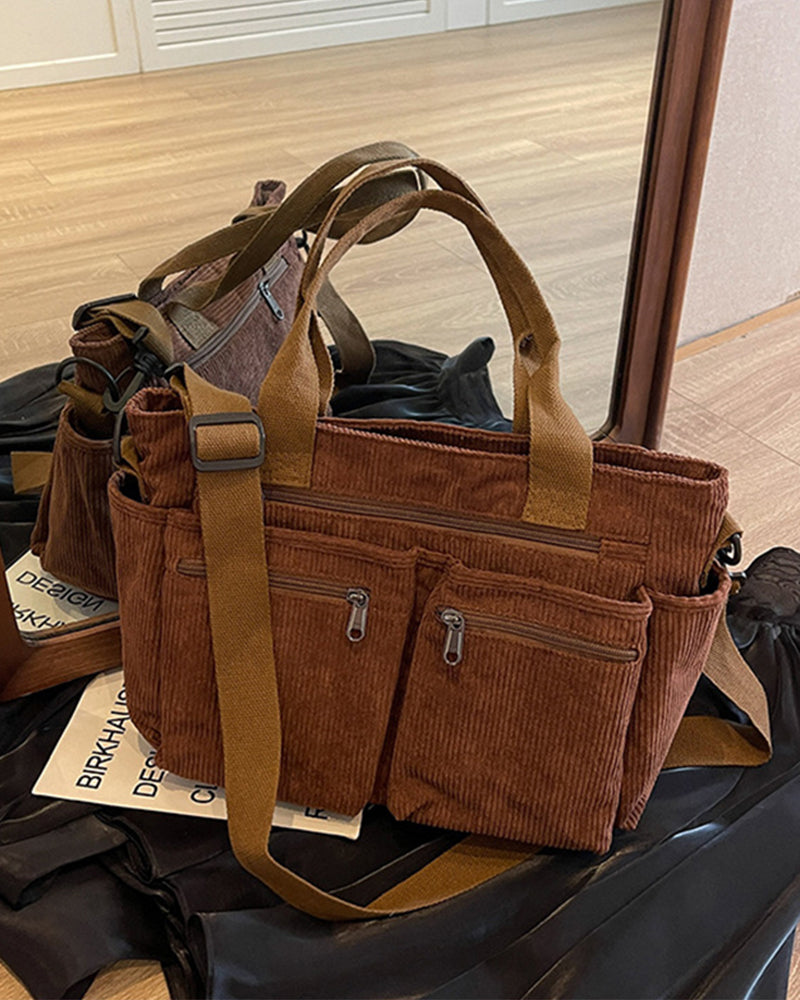 Solid color shopping bag made of railroad fleece