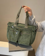 Solid color shopping bag made of railroad fleece