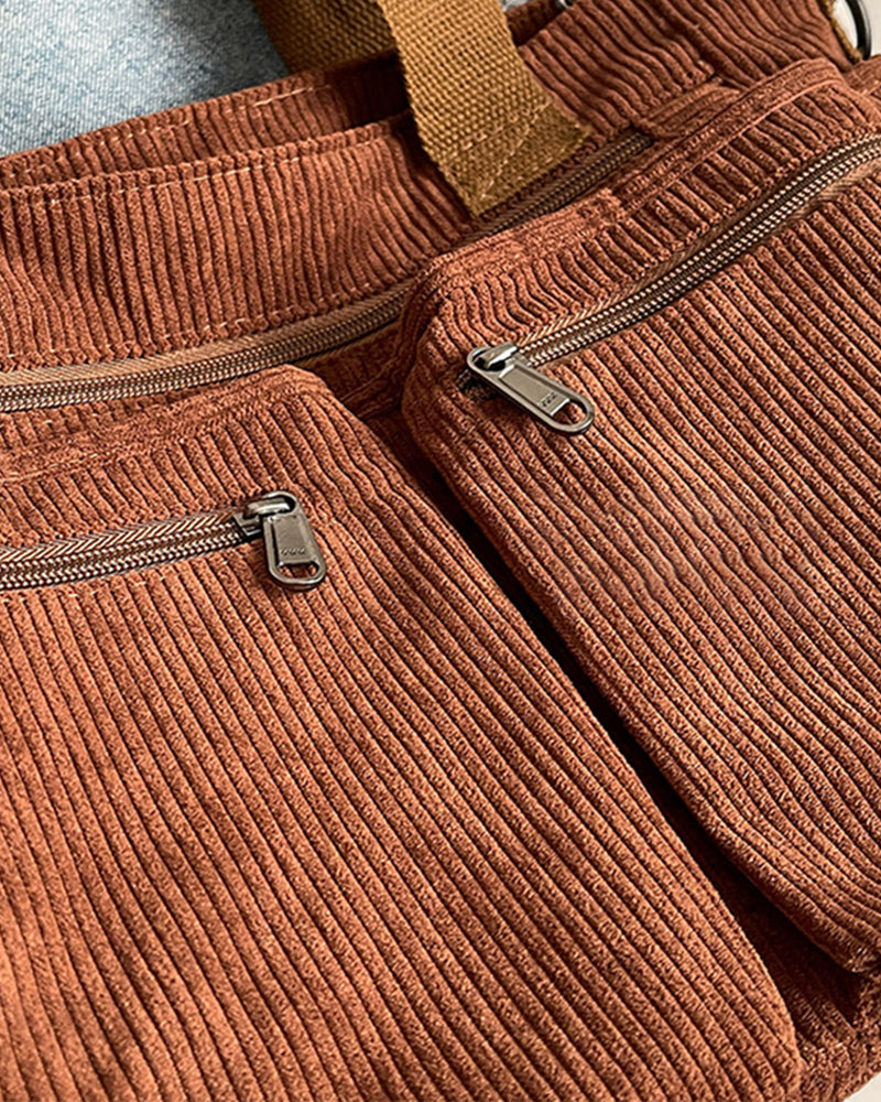 Solid color shopping bag made of railroad fleece