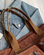 Solid color shopping bag made of railroad fleece