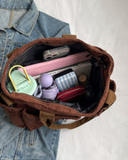 Solid color shopping bag made of railroad fleece