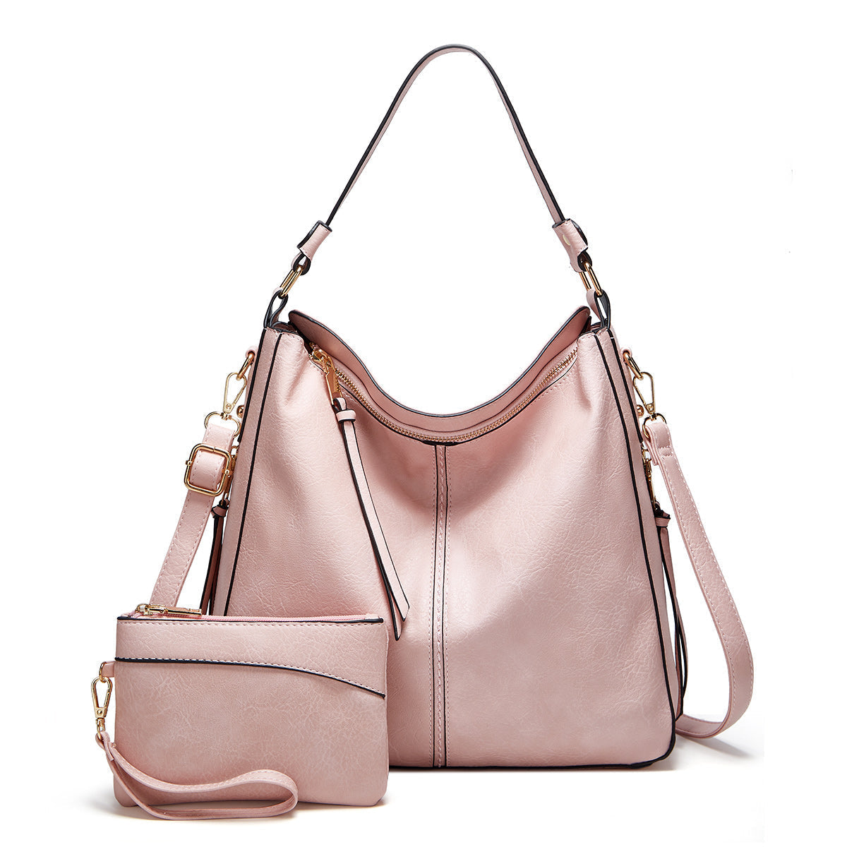 Vintage-inspired leather hobo bag