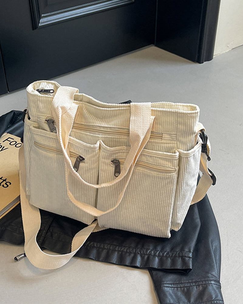 Solid color shopping bag made of railroad fleece