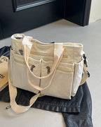Solid color shopping bag made of railroad fleece