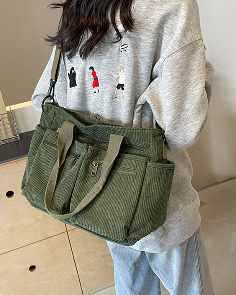 Solid color shopping bag made of railroad fleece