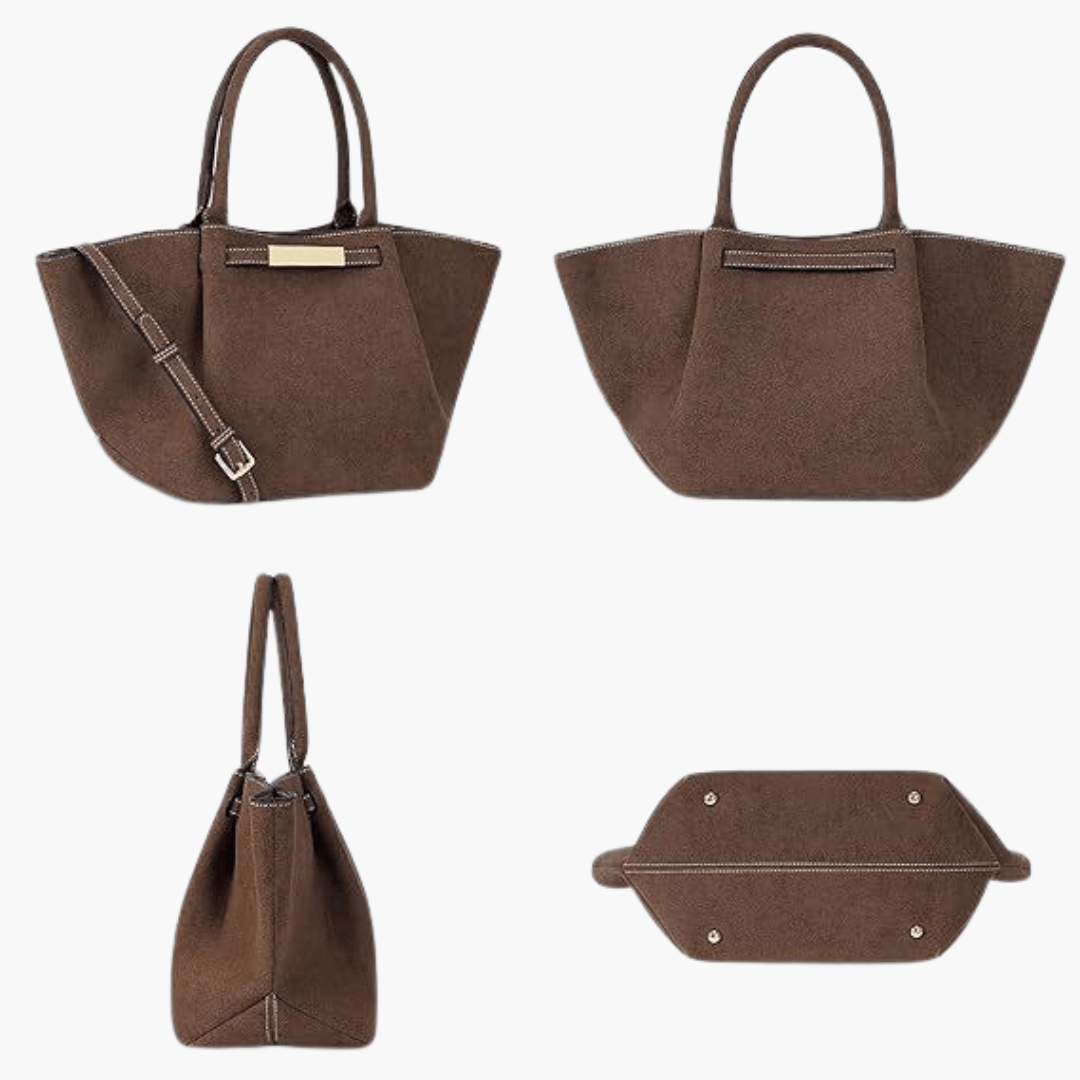 Large Suede Shoulder Handbag-dione couture20260421-Calm Wears-Coffee-Calm Wears