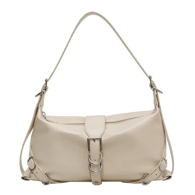 Fashionable shoulder handbag-trendvilla20240806-Calm Wears-White-Calm Wears