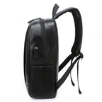 Eco-Friendly Textured Leather Laptop Backpack