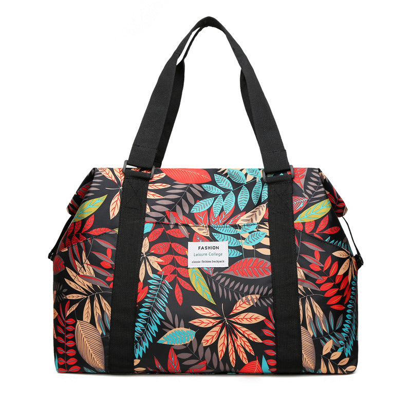 Fashionable Floral Print Weekender Bag