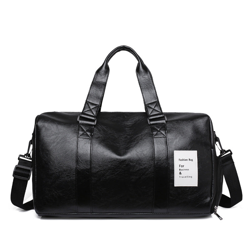 Stylish Faux Leather Travel Duffel Bag