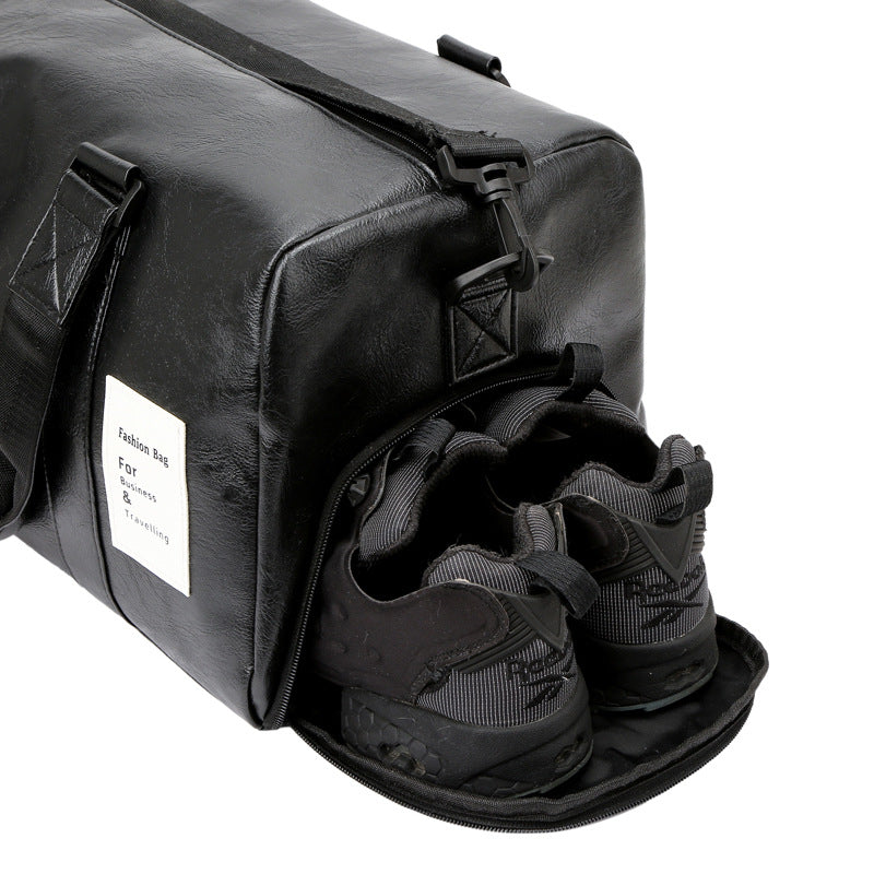 Stylish Leather Travel Duffel Bag