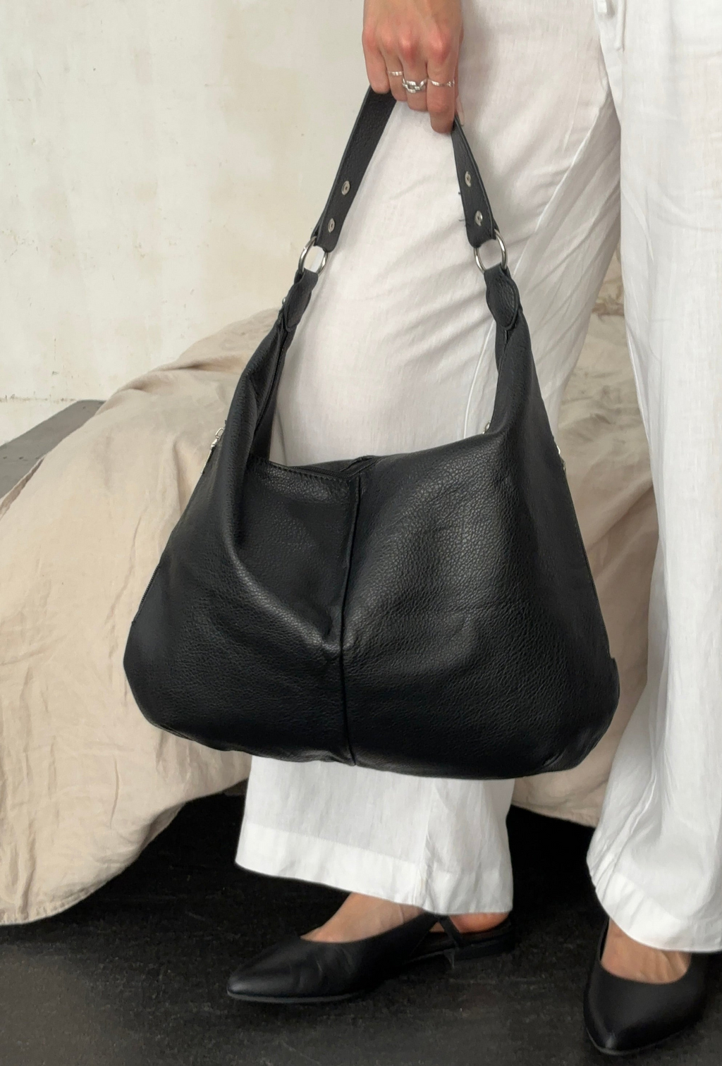 Rebecca Shoulder Bag-getme20260422-Calm Wears-Black-Calm Wears
