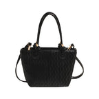 Shoulder bag for - Simple bag with textured design and adjustable strap-Calm Wears-Black-Calm Wears