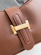 Classic Buckle Shoulder Bag-clare bags20260419-Calm Wears-White-One size-Calm Wears