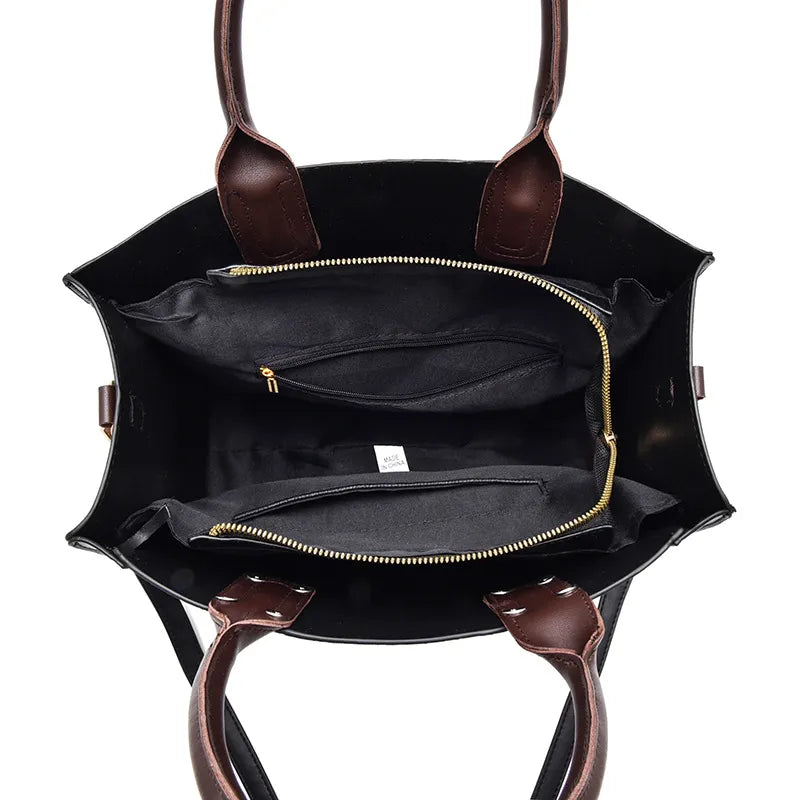 Prägte Vegan Leather Top Handle Tote Bag-mayfair ellis20260422-Calm Wears-Black-Calm Wears