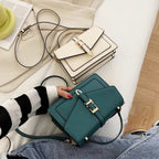 for ladies - Elegant handbag with gold buckle and adjustable strap-Calm Wears-Black-Calm Wears