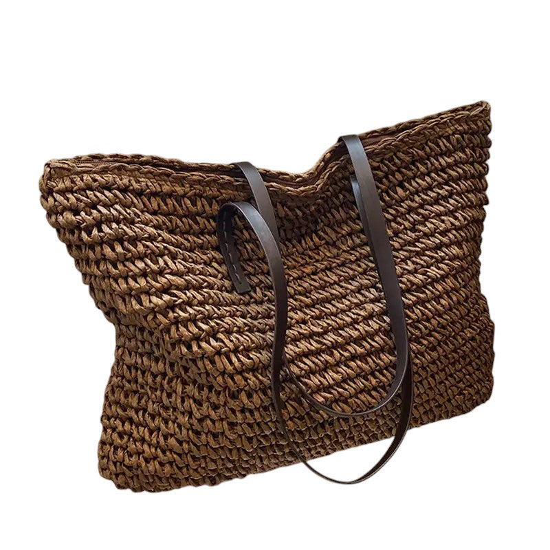 Women spacious beach bag-maya mode20260422-Calm Wears-Coffee-Calm Wears