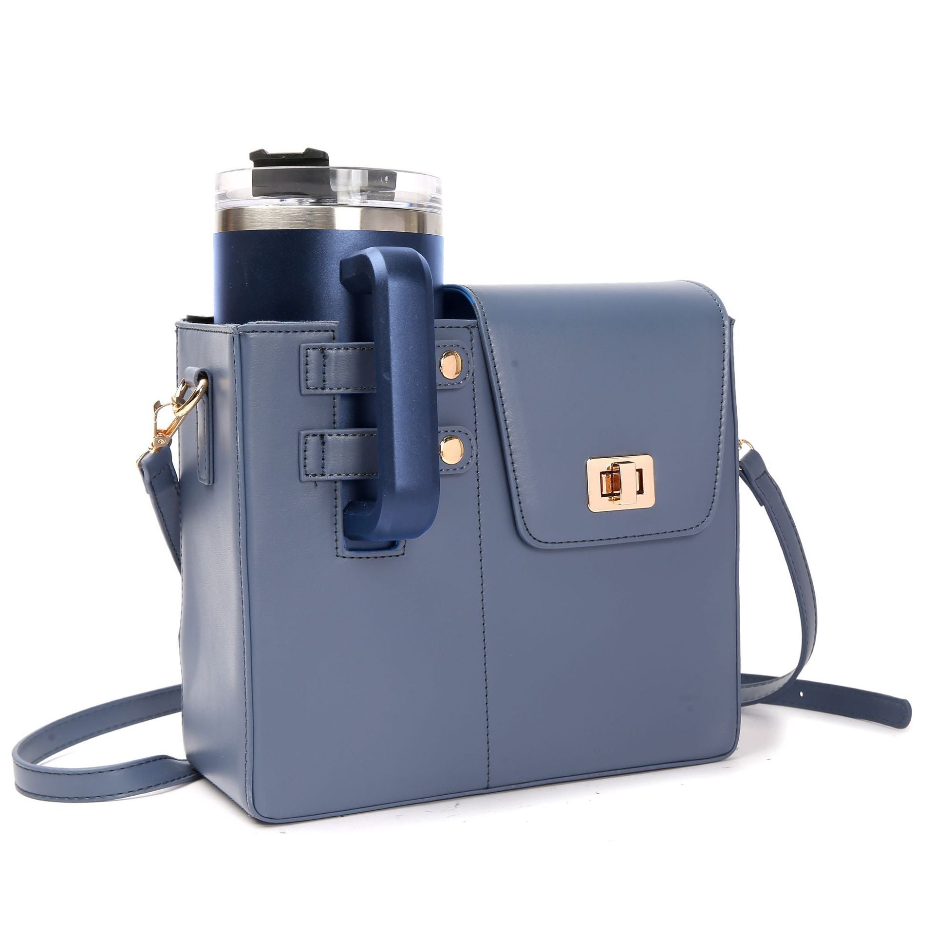 Vegan Leather Shoulder Bag-getme20260422-Calm Wears-Blue-Calm Wears