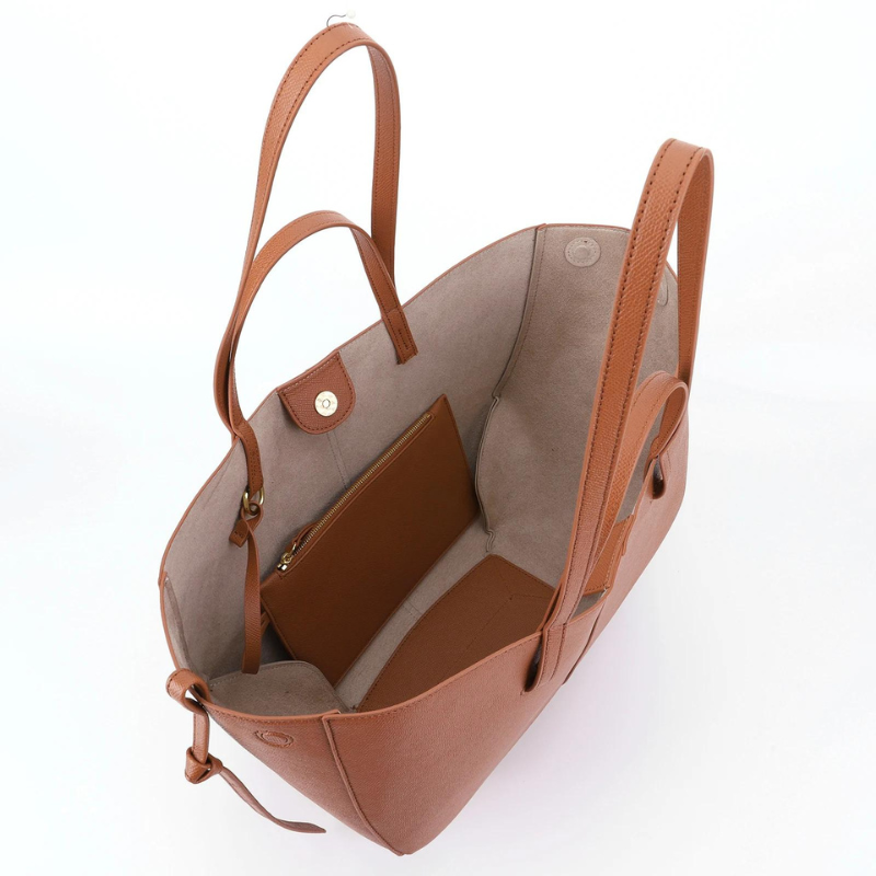 Large Grainy Leather Tote Bag-dione couture20260421-Calm Wears-Black-Calm Wears