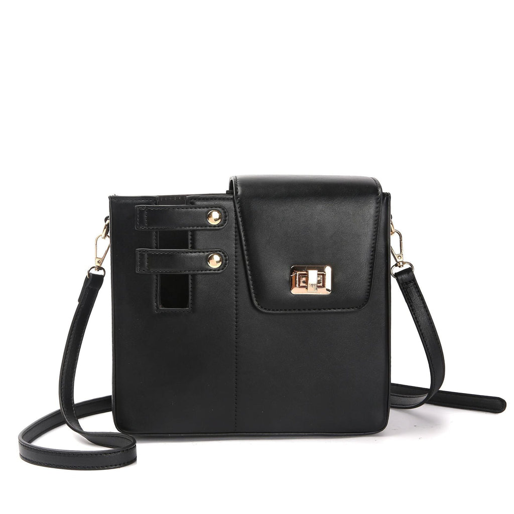 Vegan Leather Shoulder Bag-getme20260422-Calm Wears-Black-Calm Wears