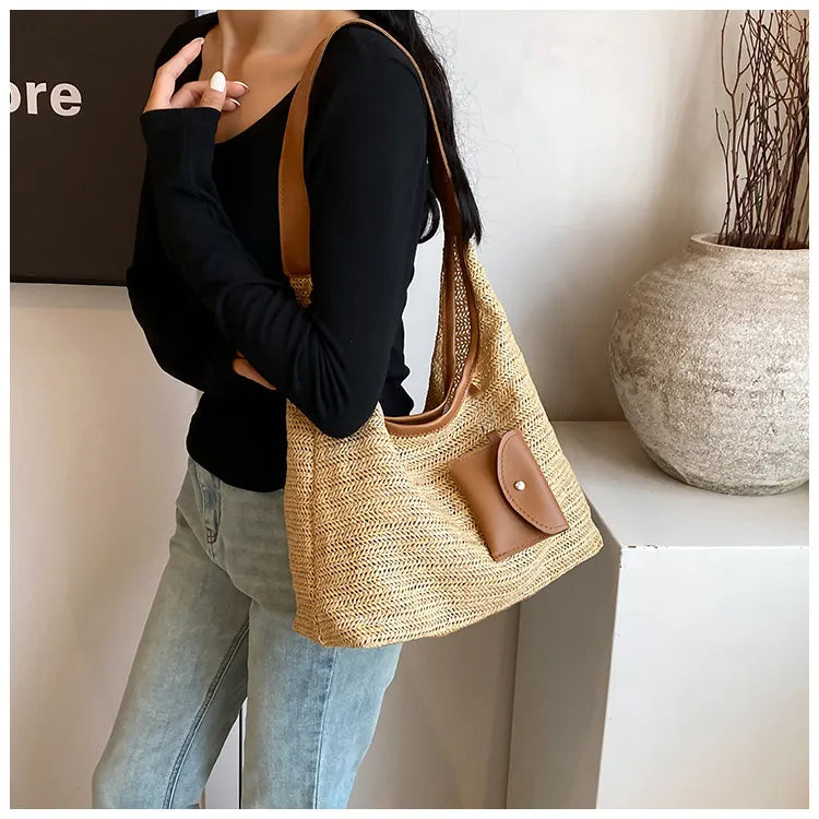 Colorful shoulder bag made of cotton with a practical additional pocket-taschenschmied20260417-Calm Wears-Blue-Calm Wears