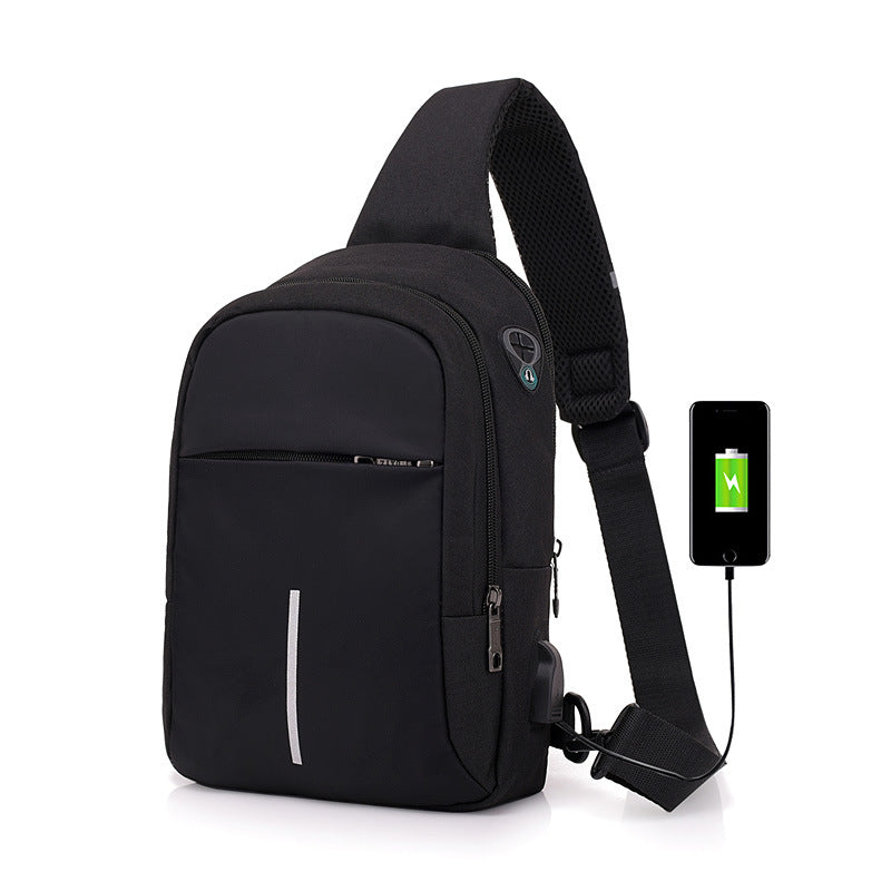 Unisex Modern USB Charging Sling Bag