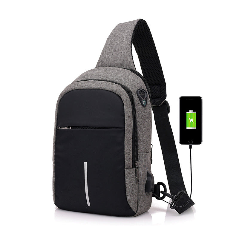 Unisex Modern USB Charging Sling Bag