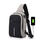 Unisex Modern USB Charging Sling Bag