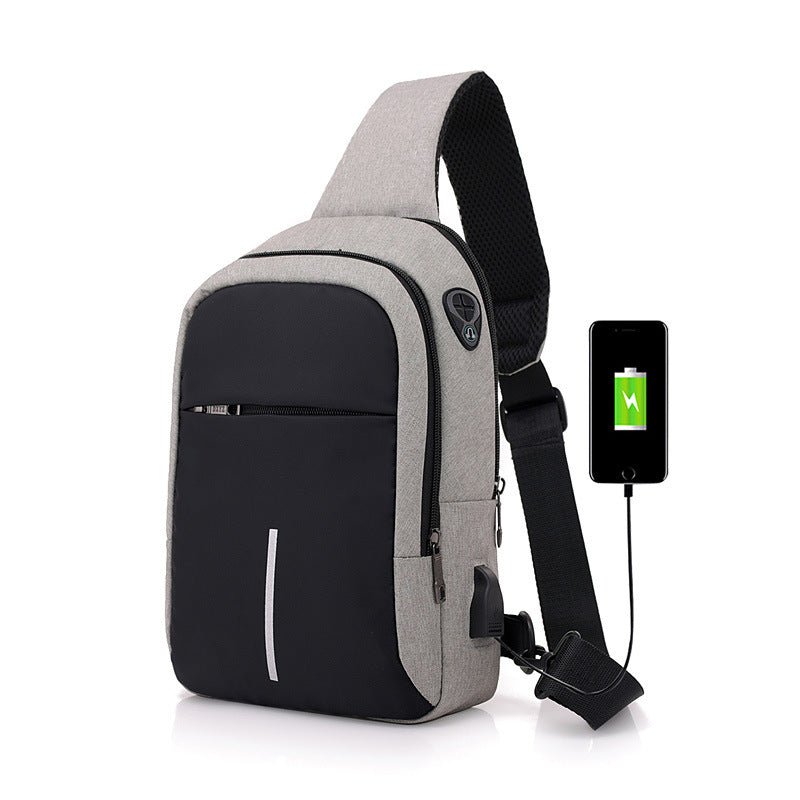 Unisex Modern USB Charging Sling Bag
